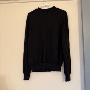 Authentic Men’s Louis Vuitton Uniform Black Crew Neck Wool Sweater- Medium